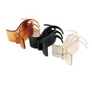 3 teeth mini hairpin women black plastic personality Crab claw hair clip