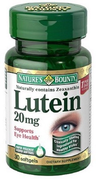 Nature's Bounty Lutein 20 mg Softgels 30 ea (Pack of 6)