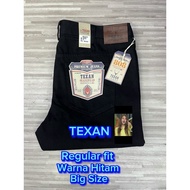 Jeans TEXAN Regular fit Big Size 100% Original 808-B34 BLK Warna Hitam👍👍👍