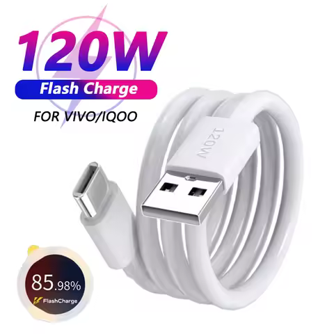 Vivo iQOO 12 11 10 9 Pro Fast Charger 120W Super Flash Charge Type C Cable For IQOO Neo 8 7 Racing 6