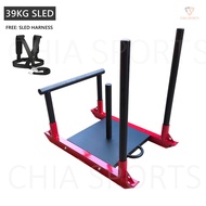 Prowler Sled with Harness Straps Crossfit Power Training Athletic Exercise Speed Improvement Cardio 