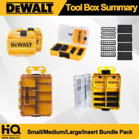 DEWALT Tool Box Small Bulk Storage Case Drill Bit Plastic Box Insert Bundle Pack S/M/L DT70800 DT708