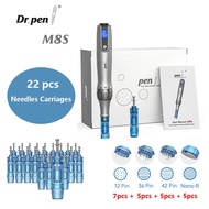 Authentic Dr.pen Ultima M8S Wireless Professional Derma Pen With 22 Needles Catridges For Hair Growt