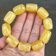 天然俄羅斯琥珀蜜蠟桶珠手串