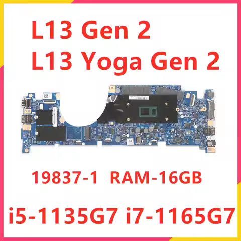 19837-1 Motherboard For Lenovo ThinkPad L13 Gen 2 L13 Yoga Gen 2 Laptop Motherboard With I5 I7 11th