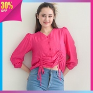 Cheap Korean Style Premium Women's Casual Formal Travel Clothes / ADA - Hanni Blouse Top Double Draw