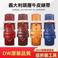 Dw Strap Cowhide Genuine Leather Bracelet Male Female Student Watch Chain Electroplating Stainless S