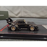 Porsche 993 RWB, Black 1:64 Diecast Model Car by Ignition Model