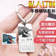 Keychain keychain Couple Gifts Meaningful A Pair keychain Customized Photo Lettering Wedding Anniver