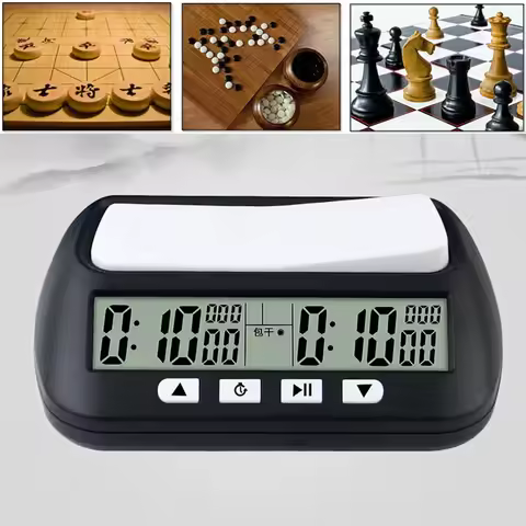 Chess Clock Bonus Competition Hour Meter Board Game Stopwatch Count Up Down Timer Compact Digital Wa