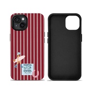 Phone case Applicable iPhone The burgundy striped surf girl is suitable for iPhone17promax16plus Two