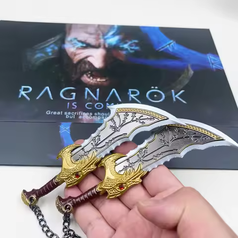 15cm Blade of Chaos with Long Chains God of War: Ragnarok Kratos Cosplay Leviathan AXE with Shield J