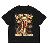 Men Cotton T-shirt Unisex Shirt Anomaly T-shirt TUNG TUNG SAHUR Viral Cartoon Funny Cotton Street lo