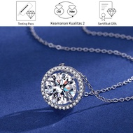 SikRoad 5 Karat Round Diamond Necklace PT950 High Carbon Moissanite Full Diamond Pendant For Women