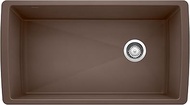 BLANCO, Café Brown 441771 DIAMOND SILGRANIT Super Single Undermount Kitchen Sink, 33.5" X 18.5"