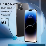 2023 New Celular I15 Pro Max 6.8inch Mobile Phone 16GB RAM 1TB ROM