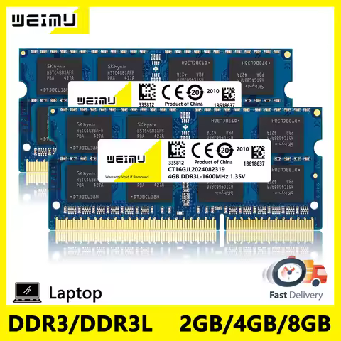DDR3 DDR3L 4GB 8GB Laptop Memory Ram PC3 1.5V 8500 10600 12800 PC3L 1.35V 1333 1600 1866Mhz 204Pin N