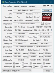การ์ดจอ GNDHF XFX RX5600XT 7nm AMD 6G 256bit พัดลมคู่ PCIE4.0X16วิดีโอเดสก์ท็อปคอมพิวเตอร์ส่วนบุคคลเกมแผนที่เกมที่ใช้