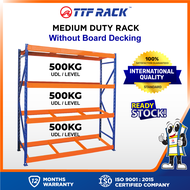 TTF Rack™️ (IHB) Ideal Longspan Shelving Rack (H)180-210cm WITHOUT BOARD Medium Duty Rack 4 Levels W