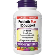 Webber's Probiotic Max IBS mengandungi 30 Bilion Sel Aktif, 5 Jenis Probiotik, 45 Kapsul, Membantu G