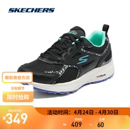 斯凯奇（Skechers）GO RUN CONSISTENT女士透气运动鞋轻质跑步健步鞋 128278 黑色/薄荷绿色/BKMN 35