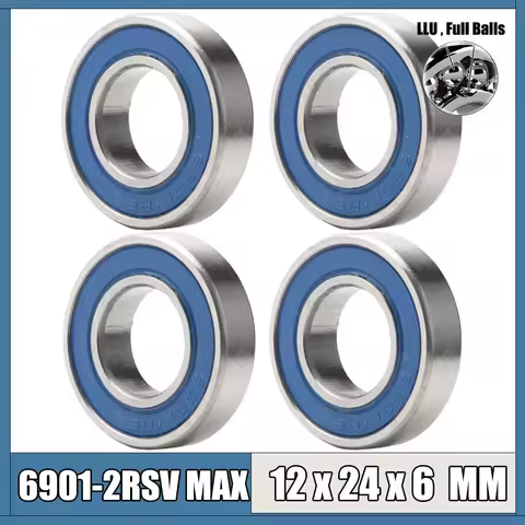 6901 2RSV MAX Bearing 12*24*6 mm 4Pcs 6901-2RS Full Balls Bicycle Pivot Repair Parts 6901 2RS RSV Ba