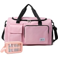 Small Gym Bag for Women, Travel Duffle Bag Carry On Weekender Bag with Shoe Compartment
