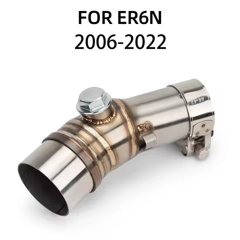 ER6N Exhaust Middle Link Pipe for Kawasaki ER6N ER6F 2006-2022 Motorcycle 51MM Exhaust Pipe Sports S