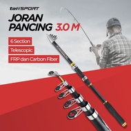 TaffSPORT GHOTDA Fishing Rod Portable Telescopic 3.0M - C562L - Black