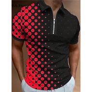 Gradient Polka Dot Print T Shirt Men Fashion Men's Shirts Lapel Men's Clothing Polo Shirt for Men Po