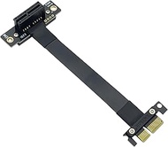 ipolex PCle 3.0 X1 Male to Female Extension Cable, 180° to 90°, Cable Length 20cm/0.66ft