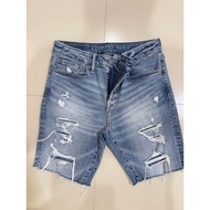 American Eagle AirFlex+ 9" Ripped Denim Short Men's Jeans Shorts