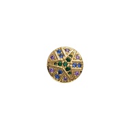 ASWA 24K Gold Plated Charm Geometry beads for pandora charms bracelet