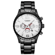 Curren นาฬิกาข้อมือผู้ชาย สีเงิน/ดำ สายสแตนเลส รุ่น C8056พร้อมกล่องนาฬิกา CURREN (Clearance Sale ราค
