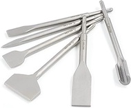CO-Z 6-Piece Chisel Set for SDS Plus Bits Tile Grooving Scraping Flat Point Scaling Chisels Hammer D