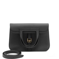 Hermès Black Clemence Halzan 25 Gold Hardware, 2023