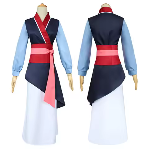 Mulan Cosplay Costume Women Princess Mu Lan Dress Chinese Hanfu Heroine Outfit for Halloween Comic C