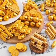 Gold Coin Chocolate, God of Wealth 9999 Gold Bar Chocolate, Delicious Quality Paper Wrapped Chocolat