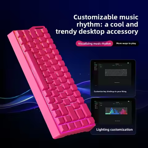 Three mode cable/Bluetooth/2.4G connection Green Axis RGB mechanical keyboard 68 key mechanical keyb