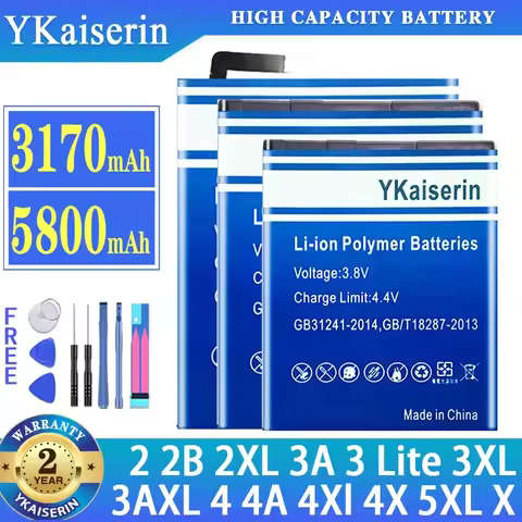 YKaiserin Battery for HTC Google Pixel 2 2B 2XL 3A 3 Lite 3XL 3AXL 4 4A 4Xl 4X 5 XL X/For Nexus S1 M