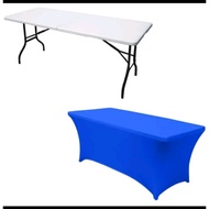 Spandex Table Cover Sarung Meja Banquet 4ft x 2.5ft Full Elastic Banquet Table Cloth
