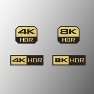 4k8k Logo video HD logo Decorative Stickers Drone Home Cinema Player Decorative Self-Adhesive Sticke