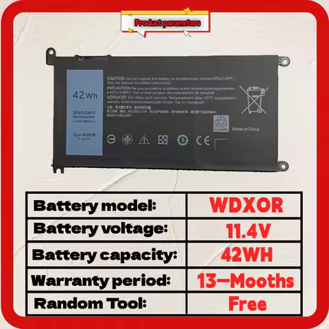 Wholesale And Retail❗❗❗ WDXOR WDX0R Battery For DELL Inspiron 14 5368 5567 7560 5767 7472 7460-d1525
