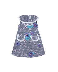 KLOSET Pink Floral Dress (KID22-KD012) เดรสชุดเด็กคอปก แขนกุด