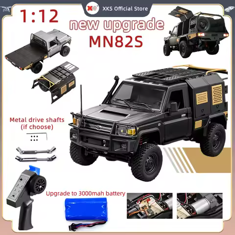 New Upgrade Mn82S 1:12 Full Scale Mn Model Rtr Version Rc Car 2.4g 4WD Remote Control Truck Model Ca