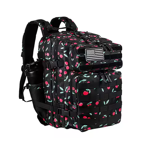 LHI 35L Tactical Athlete Backpack Cherry Waterproof Small School Bag Weekend Overnight Travel Knapsa