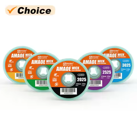 Amaoe Solder Wick Braid 2.5M LAN Series Lengthening Desoldering Wick Braid Remover 1525 2025 2525 30
