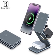 3 in 1 Portable Charger Stand Dock For Samsung Phone 16 15W Foldable Fast Charging Station