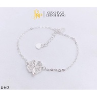 Simple 4-leaf bracelet, Plain 4-leaf bracelet, BNP silver