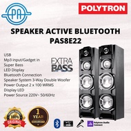 ACTIVE SPEAKER AKTIF POLYTRON AUDIO PAS 8E22 BLUETOOTH USB SUPER BASS